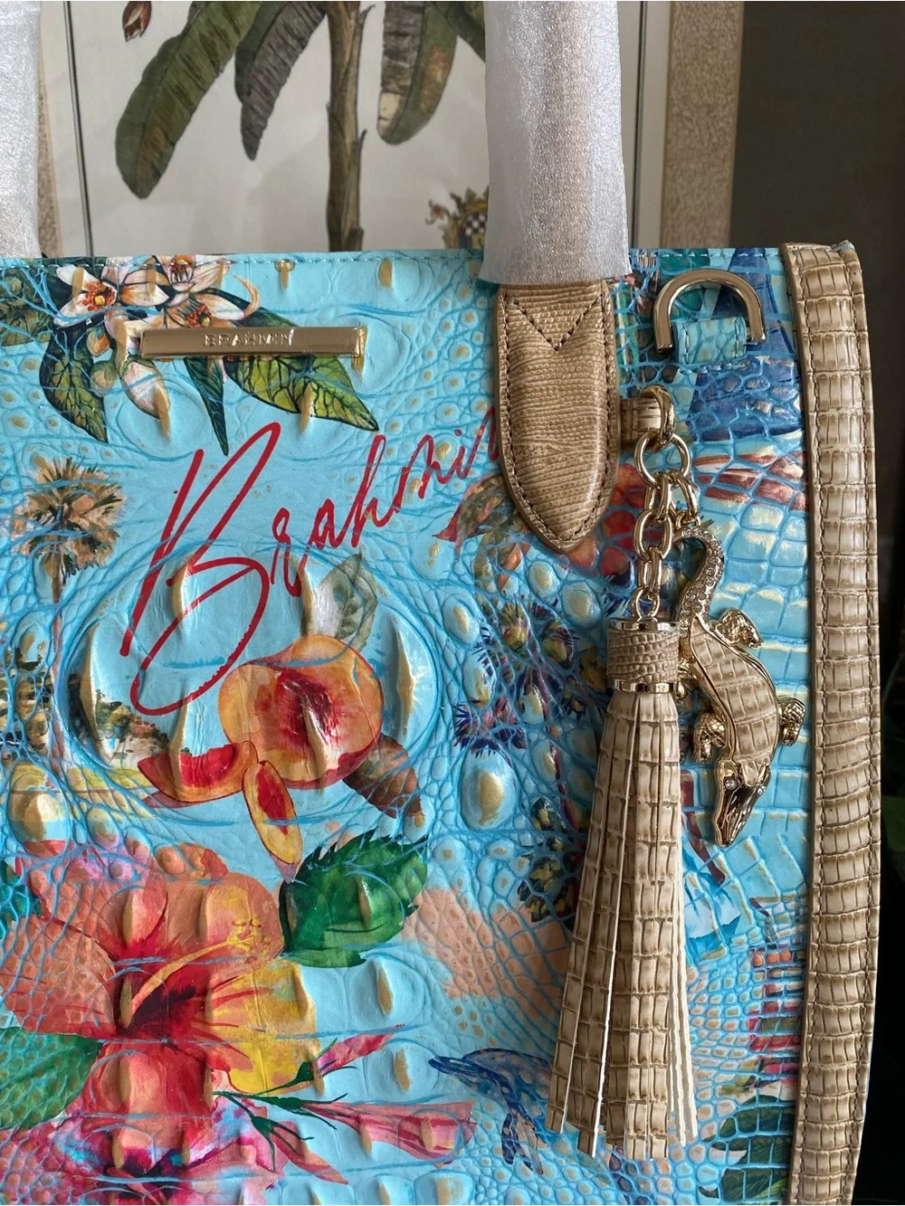 🌴🌸 NWT!! A BRAHMIN EXCLUSIVE! MULTI BANNER CAROLINE SATCHEL